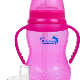 2 in 1 Convertible Baby Sipper/Sippy Cup 300ml,Spout & Straw,Leak Proof,BPA Free-image-50