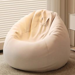 XL Faux Leather Bean Bag Filled with Beans | Ready To Use Teardrop Bean Bag With Bean Filling-image-34