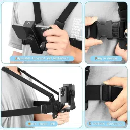 HRYFiNE MotoVlogging Mobile & Camera Chest Harness Mount with Mobile Holder Strap image 2