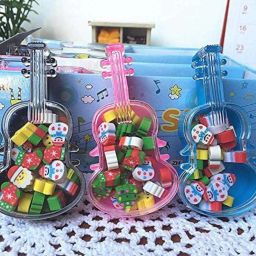 Cute Guitar Design Case Eraser Glass For Your Kids Boys Girls Playable Non-Toxic Eraser-image-9