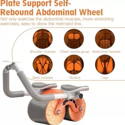 okasta Roller with Elbow Support, Automatic Rebound Abdominal Wheel Ab Exerciser Ab Exerciser image 3