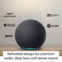 Alexa Echo (4th Gen)| Premium sound powered by Dolby and Alexa with Alexa Assistant Smart Speaker image 3