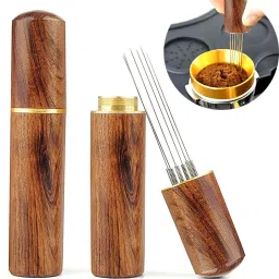 Espresso Coffee Making Natural Wooden Handle Pin Coffee Tamper Personal Coffee Maker-image-1