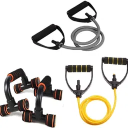 dr pacvu Set3|Single and Plastic Resistance Band, Pushup Bar for Body Stretching,Exercise Fitness Accessory Kit Kit-picture-30