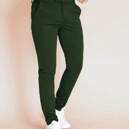 Men Regular Fit Dark Green Lycra Blend Trousers-image-27