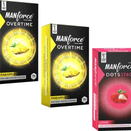 Pineapple 2 And Litchi Flavoured Dotted Condom-image-69