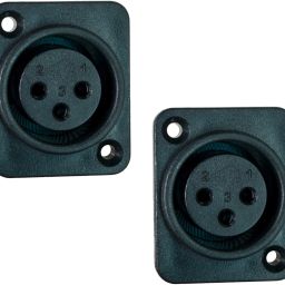 MIC XLR 3Pin Female Chassis Panel Mount Socket Black Audio Cable Plug Socket Adapter Female XLR Connector-image-39