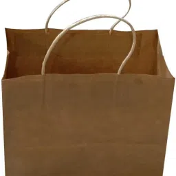 Paper Bag Paper SAVORIES PAPER BAGS WITH HANDLE - BROWN (PACK OF 20 PCS) Packaging Box-image-7