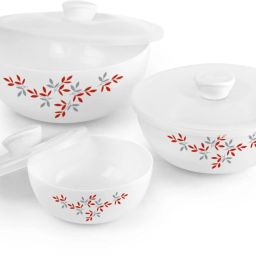 cello Opalware Mixing Bowl Royale Twilight Set with Lid (500ml, 1000ml, 1500ml) image 2