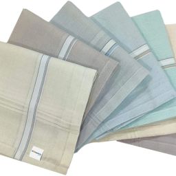 HOMESTIC Cotton Premium Collection HAndkerchiefs Hanky For Men, Set of 6 (Lite Colour) ["Lite Colour"] Handkerchief-image-25