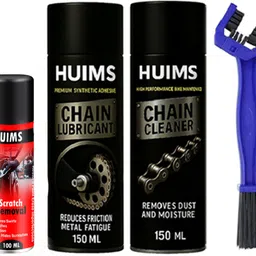 huims Chain Cleaner, Lubricant, and AE_16 scratch remover 400 ML With chain Brush Chain Cleaner, lube, brush & scratch remover (4 pcs) Chain Oil-picture-4