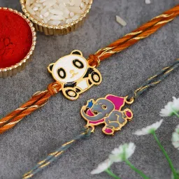 Designer D1289 Assorted Chawal Roli Pack, Rakhi Set-image-2