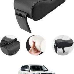 Universal Black Arm Pain Releif Armrest/Handrest With Phone Holder For Car-175 Car Armrest Cover-image-78