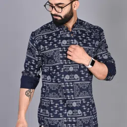 Men Printed Cotton Blend Straight Kurta-image-60