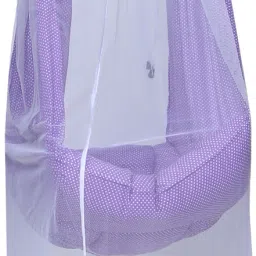 blossombabe infant baby cradle with mosquito net, separator, spring and pillow image 3