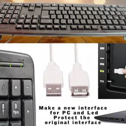 ANJO Keyboard-LED Mouse-Wrist Support Pad-2.0 Hub-Cleaner-OTG C&Micro-Ext-LED-Skin Combo Set image 2