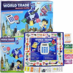 World Trade Game With Electronic Banking For Kids & Adults, Swipe Machine, Cashless Business Property Trading Game, Buying Selling Mortgaging, (Pack Of: 1) [Multicolor] Money & Assets Board Game-image-50
