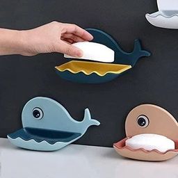 vrdh Fish Shape Cute Adhesive Waterproof Wall Mounted Soap Dish(PACK OF 1)1.646-picture-46