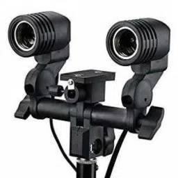 WON E27 2 in 1 Set of 2 Pcs Photo Studio Bulb Holder Base Socket Lamp Bulb Holder Adapter for Photo Video Studio Softbox Video Light - Black Camera Rig Black Reflector Umbrella image 4