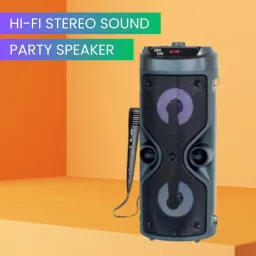 Clairbell 4210 (PORTABLE BLUETOOTH PARTY SPEAKER)With Karaoke Mic & High Quality SoundW348 30 W Bluetooth Tower Speaker-24