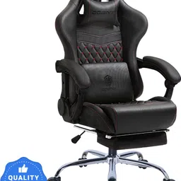 dowinx Multi-Functional Ergonomic Gaming & Computer Chair Massage Cushion, Premium PU Leather, Adjustable Neck & Lumbar Pillow, Footrest Gaming Chair-picture-8