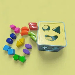 Colorful Learning Cube with Sorting Shapes-image-81