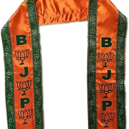 Solid Satin Blend Men Orange, Green Scarf-image-90