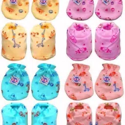 Baby Mittens and Booties Set, Pack Of 4, 0 to 6 Month, Hosiery Fabric-10