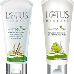 Herbals WHITEGLOW Oatmeal & Yogurt Skin Whitening Scrub (100G) & White Glow Active Skin Whitening and Oil Control Facewash (100G)-image-13