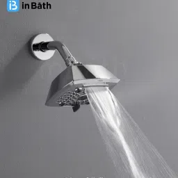 fixon by inbath 5x5 Inches Multi Function Overhead Shower For Bathroom| No Arm Included| Fixed Mount image 4