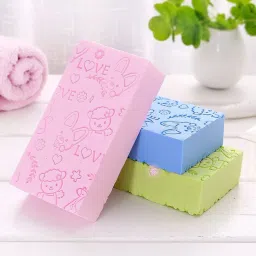 Ultra Soft Exfoliating Sponge|Asian Bath Sponge For Shower | Japanese Spa Cellulite Massager|Dead Skin Remover Sponge For Body|Face Scrubber for Women and Men,Baby Boys and Baby Girls Everyone Use In Bathroom Body Cleaner NSP_76-14