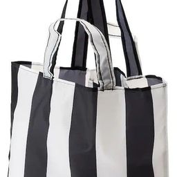 ikea SKYNKE Carrier bag, stripe/black white 45x36 cm (17 ¾x14 ¼) Black Grocery Bag-picture-27