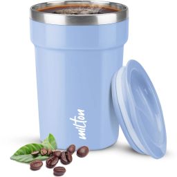 Cool Touch Deccan 350 Stainless Steel with Lid, Hot & Cold Beverages Stainless Steel Coffee Mug-image-5