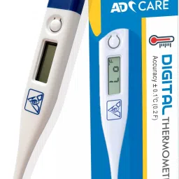 ADICARE - Mercury-Free Digital Thermometer for Kids & Adults With Fever Alert & Memory Function-pack of -1 Thermometer-0
