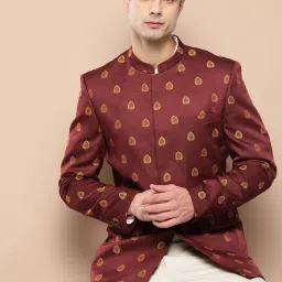 Men Self Design Single Breasted Formal Blazer-image-42