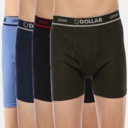 Pack of 4 Dollar Lehar Combed Cotton Solid Men Trunk-image-72