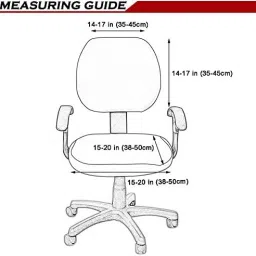house of quirk Polyester Snapdex Stretch Print Computer Office Chair Cover (Pack of 4) Polyester Snapdex Stretch Print Computer Office Chair Cover (Pack of 6) Sofa Fabric image 4