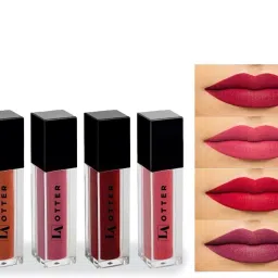 Matte Liquid Lipstick - Transfer-Proof, Smudge-Proof, Long Lasting, Pack of 4-15