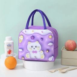Tiffin Lunch Storage Hand Tote Bag Cute Cartoon Lunch Bag for School Lunch Bag-image-72