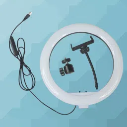 SRIGEETA 10 Inch Selfie Light with Clamp for Zoom and Vlogs Ring Flash-image-93