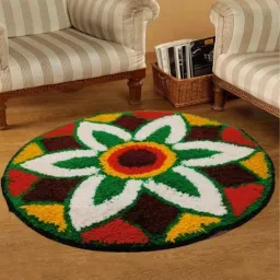 Multicolor Cotton Area Rug-27