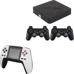 Lipzie Buy 1 Get 1 Retro Handheld Game Controller with Built-in Games for Kids 128 GB with Yes-image-29