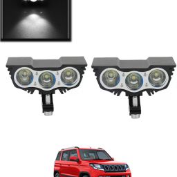12V White Waterproof Eagle Eye LED Fog Light For Car-282 Fog Lamp Car LED for Mahindra (12 V, 55 W)-image-100