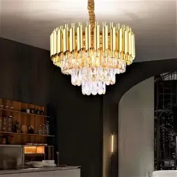 Pure Gold polish metal 300mm chandelier hanging ceiling pendant Light Ceiling Light Ceiling Lamp-picture-11
