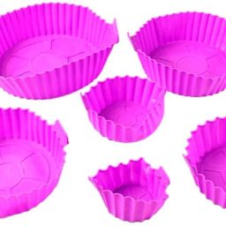 Reusable Silicone Air Fryer Pot with Handles 6Pcs Air Fryer-image-28