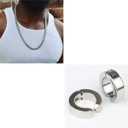 Stainless Steel Sterling Silver Silver Jewel Set-image-6