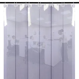 213.36 cm (7 ft) PVC Transparent Door Curtain (Pack Of 6)-11