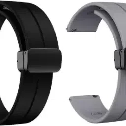 TooHype 22MM Soft Silicon Pack of 2 Smart Watch Strap with Magnetic Buckle for NOICEFIT ICON 2 / EVOLVE 3 / CALIBER 2 BUZZ / BOATT WAVE CALL / WAVE LITE / PRIMIA TALK / ULTIMA CALL MAX / LUNAR FIT / BOLT ROVER PRO / COSMIC R / STRIKER PRO / FIRBOLTT TALK PRO / INVINCIBLE PLUS / PHOENIX PRO / COBRA / APOLLO 2 / HUNTER / SUPERNOVA Smart Watch Strap Smart Watch Strap-28