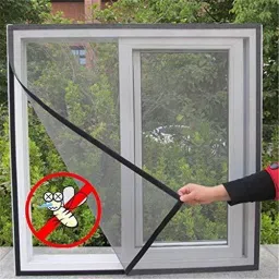 buyagain HDPE - High Density Poly Ethylene Infants Washable HDPE - High Density Poly Ethylene Adults Stitched Fiberglass Mosquito Net For Windows 3X6 FT BLACK PVC MOSQUITO AND INSECT WINDOW NET Mosquito Net (Black) Mosquito Net image 2