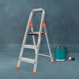 Advance Carbon 3 Step Foldable Ladder for Home (Orange) Aluminium Ladder-10